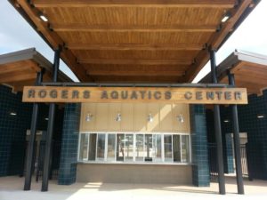 Rogers Aquatics Center electrical engineering construction administration 